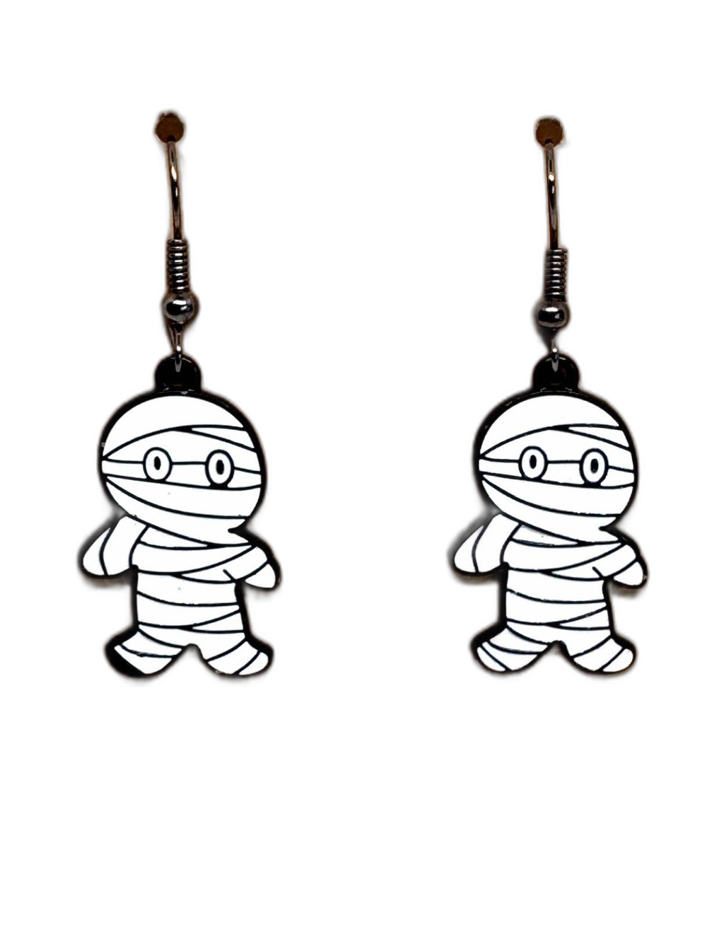 New Indio Jewelry Halloween Mummy Enamel Earrings #2007